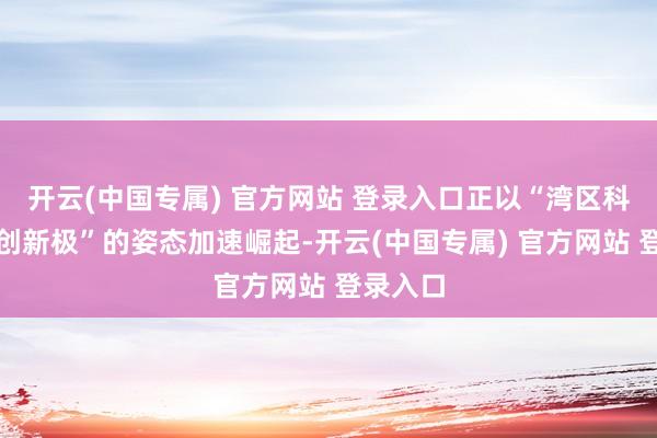 开云(中国专属) 官方网站 登录入口正以“湾区科技金融创新极”的姿态加速崛起-开云(中国专属) 官方网站 登录入口