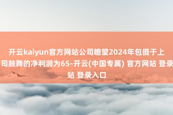 开云kaiyun官方网站公司瞻望2024年包摄于上市公司鼓舞的净利润为65-开云(中国专属) 官方网站 登录入口