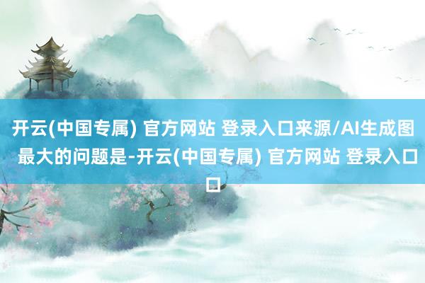 开云(中国专属) 官方网站 登录入口来源/AI生成图  最大的问题是-开云(中国专属) 官方网站 登录入口